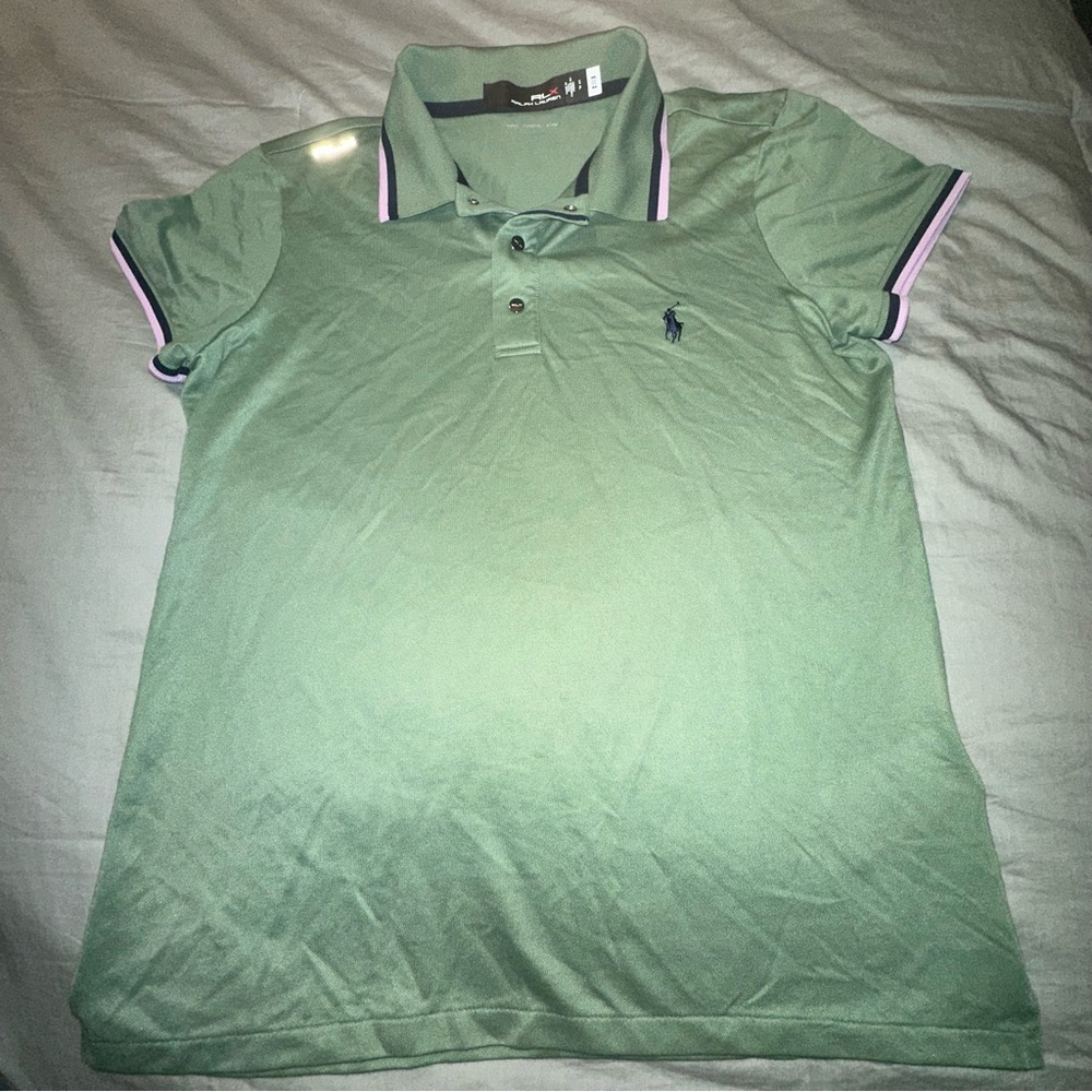 RLX Ralph Lauren Tour Pique Val Polo - Fatigue Green- Size Small‎
